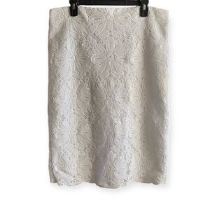 Talbots Crochet Midi Skirt